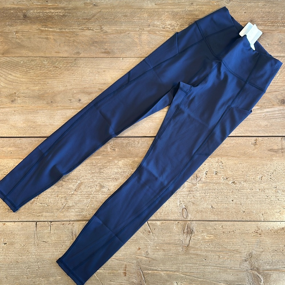 NWT- Fabletics PureLuxe HW Pocket Full length Leggings -DEEP NAVY (27” inseam) - Picture 4 of 12